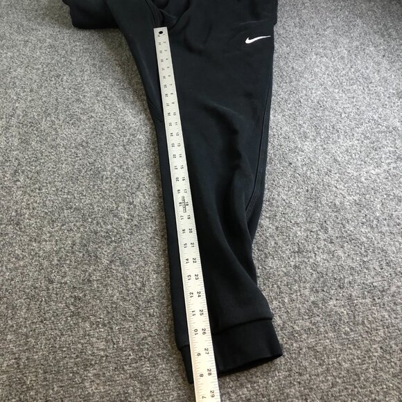 Nike Sweatpants Mens Medium Black Fleece Joggers Swoosh Logo 826431-010 - Picture 9 of 12